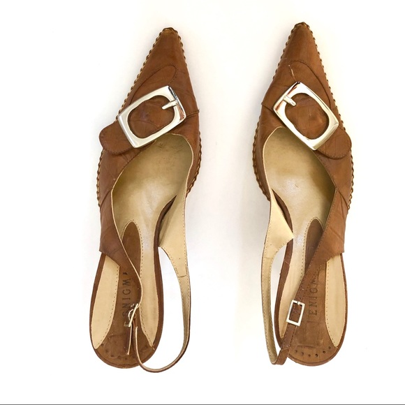 🔥Rare🔥 Enigma Vintage Brazilian Pointy Slingback - Picture 2 of 5